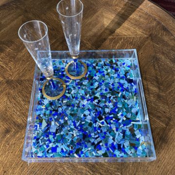 end of day - tributary mosaic tray
