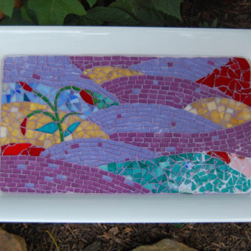 purple passion mosaic tray