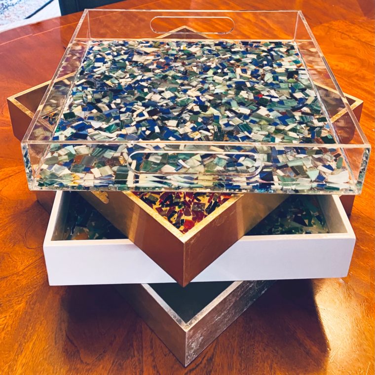 custom mosaic trays